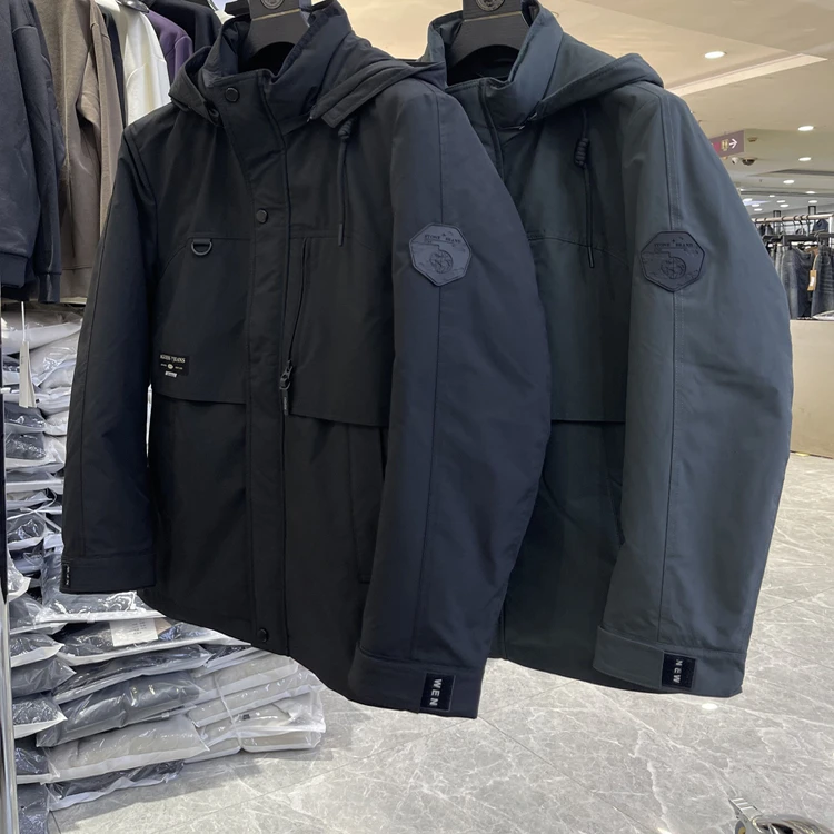 （3017）一衣三穿鸭绒防风保暖羽绒服可拆卸男士外套品牌撤柜代工