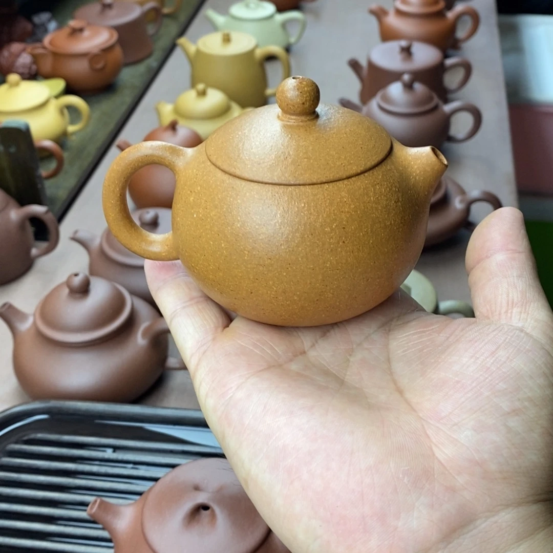 茶壶紫砂微瑕西壶黄段