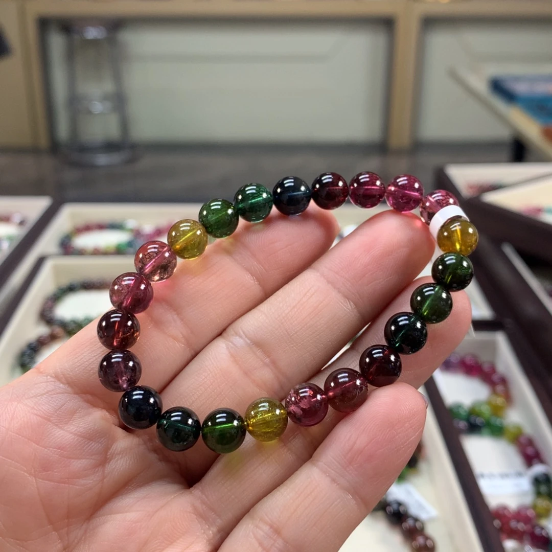 碧玺未镶嵌手链8.5左右