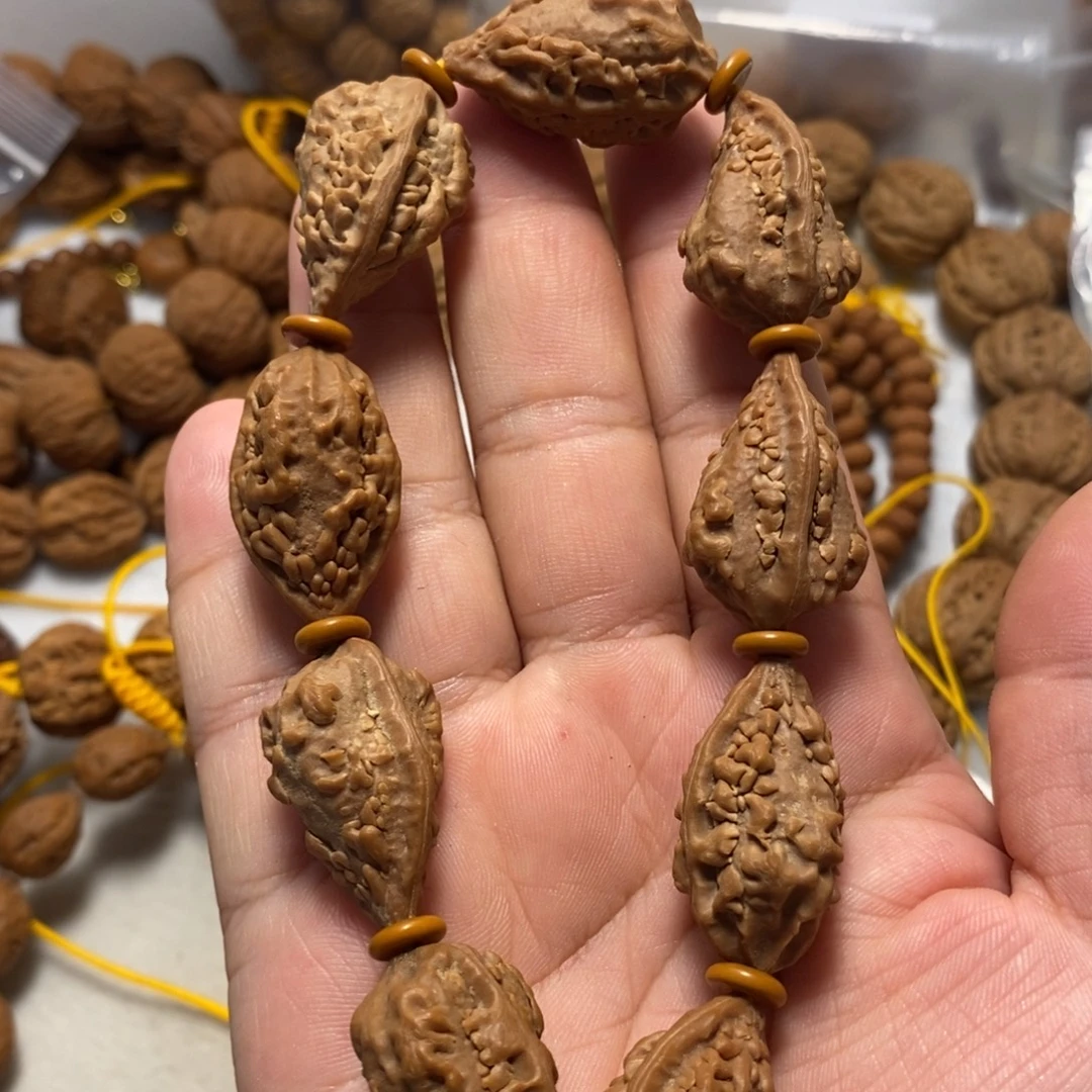 吊坠文玩核桃麒麟角单圈