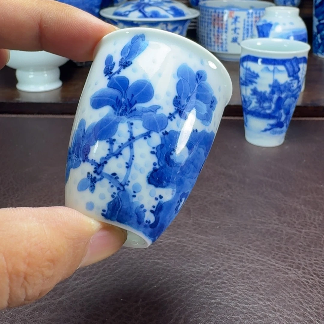 老***皮瓷片当代景德镇陶瓷手绘茶具