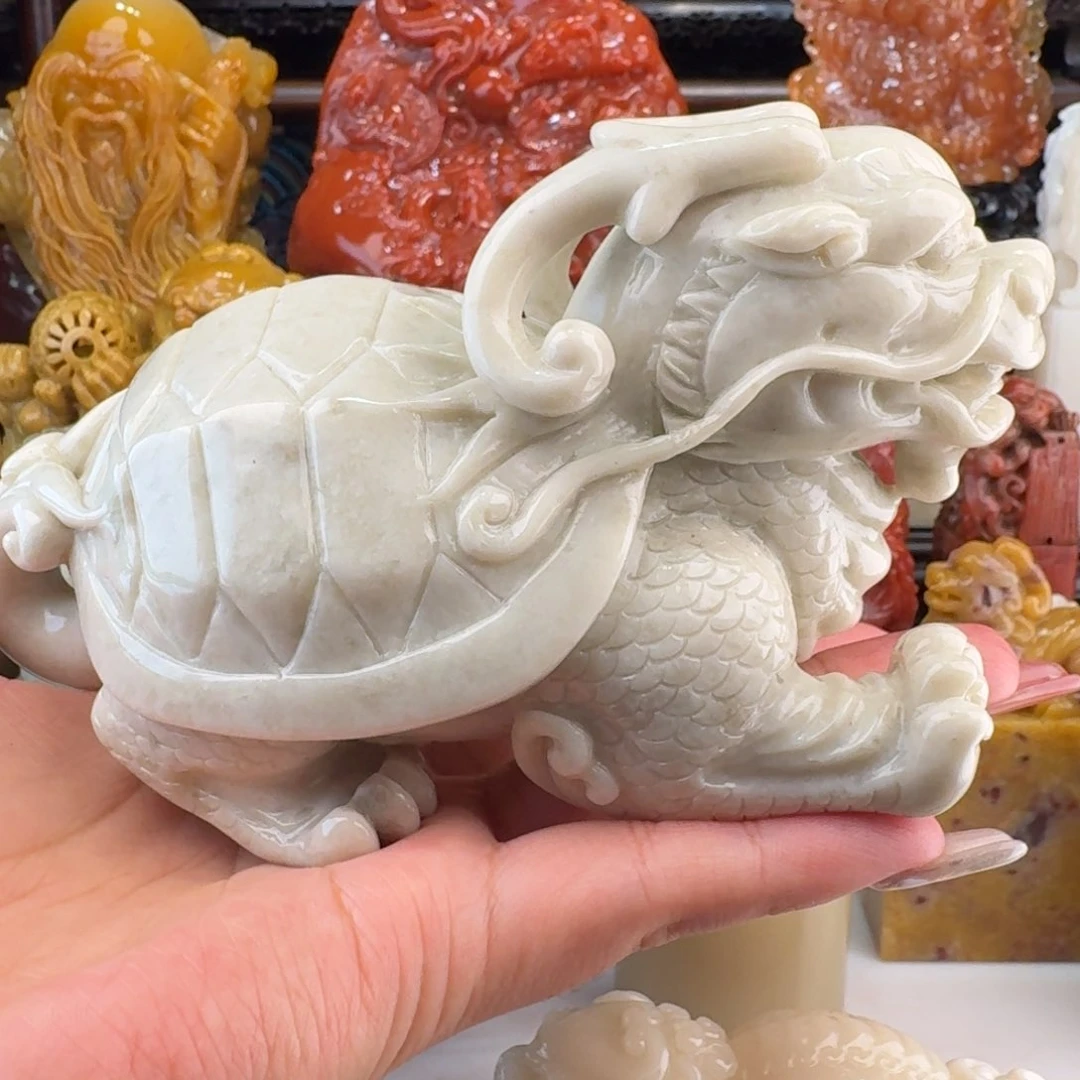 寿山石旗降石龙龟