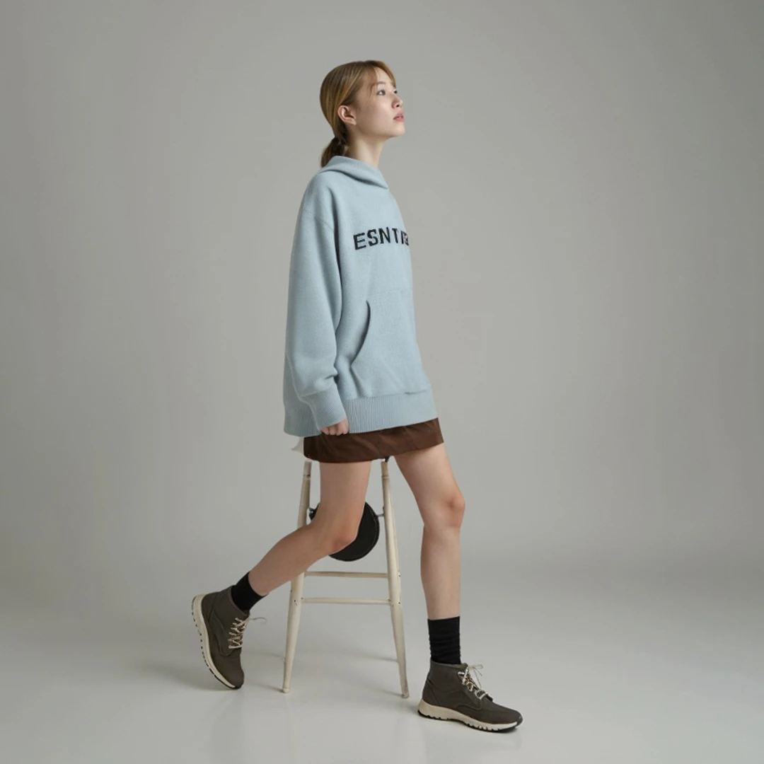 【ESSENTIALS JUICE】复线压胶第八季字母高街连帽毛衣 FE4525006