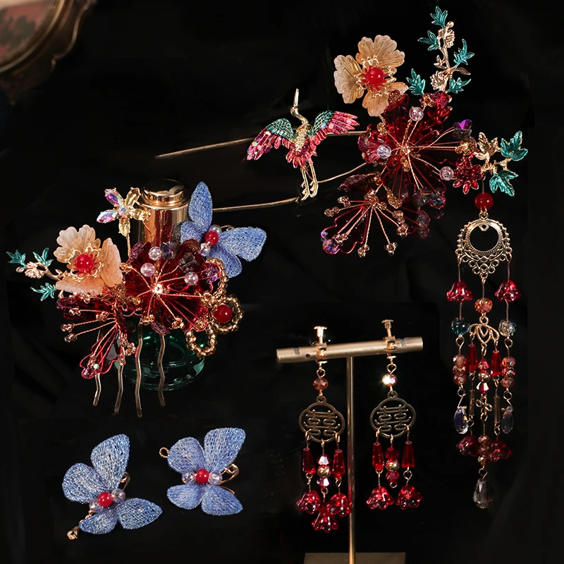 新娘秀禾头饰民族风2025新款日系小香风傣族风格藏族风格度假风