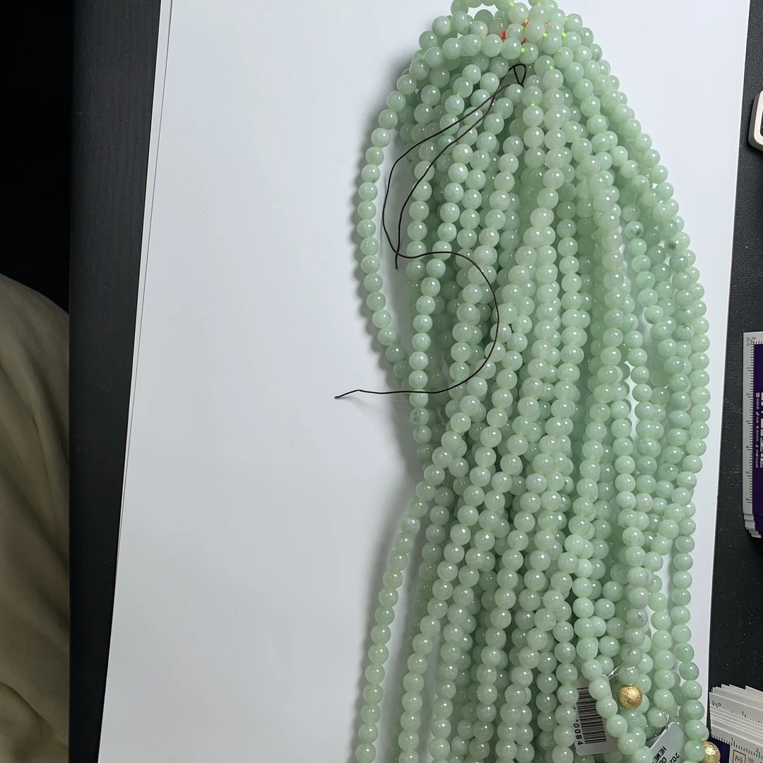 天然A货翡翠珠链-多样性发其一 (拍一发一) #012