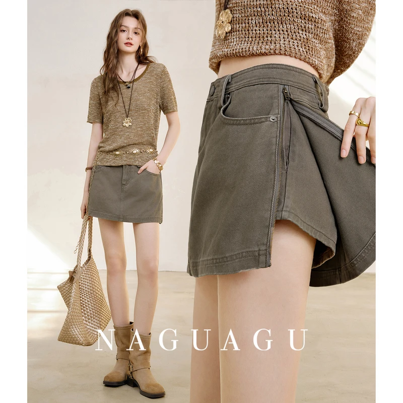 【美式辣妹裙裤】100.%棉女装半身裙FY10100-A