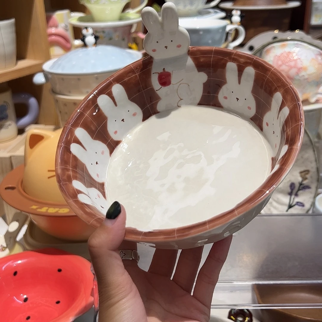 景德镇立体兔子碗