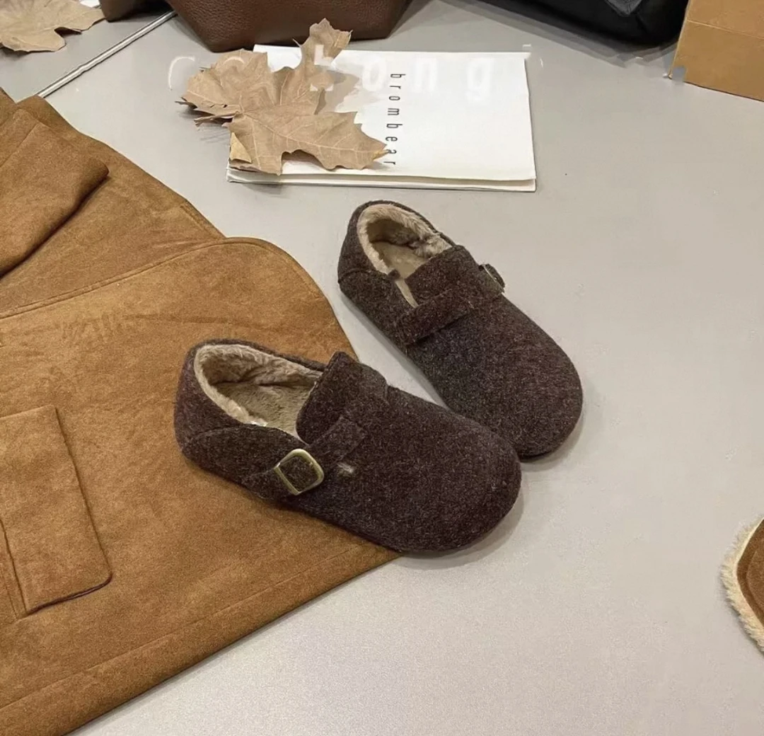 ChaoAi 【豹纹毛绒勃肯鞋】高级女士洋气豆豆棉鞋D1658-11