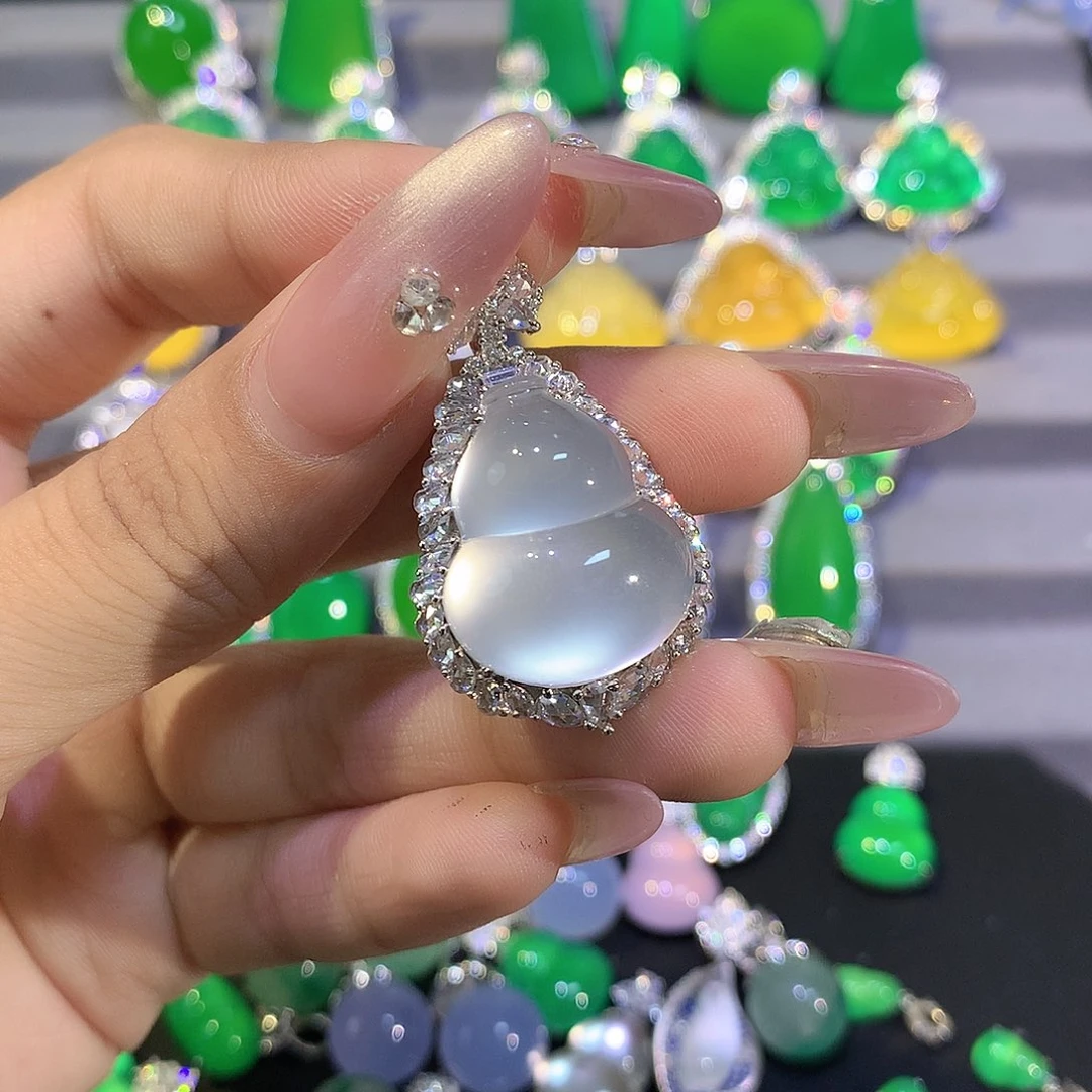 颈饰银S925镶嵌石英质玉安*拉