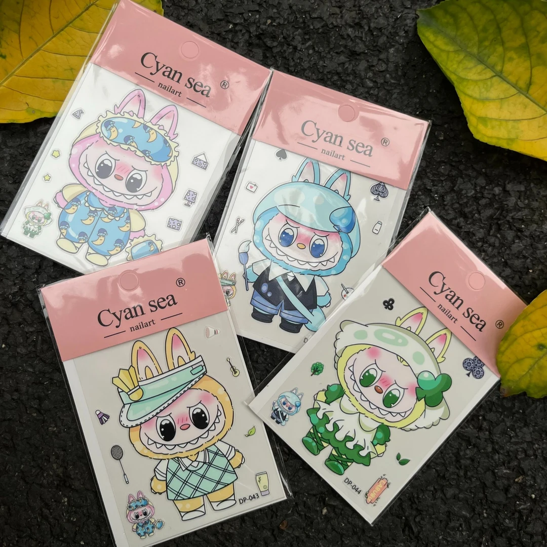 拉布布浮雕立体装饰贴纸泡泡玛特系列高级diy手机壳水杯装饰贴纸