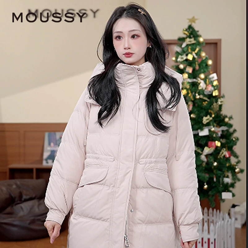 冬季新品连帽90%鸭绒收腰气质羽绒服女028HAA30-3121