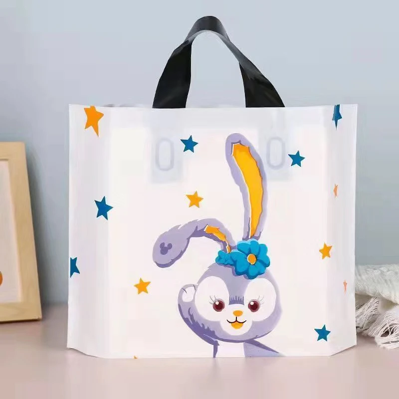 横版卡通多尺寸可定制商场服装加厚六一大众购物袋夏季童装塑料袋