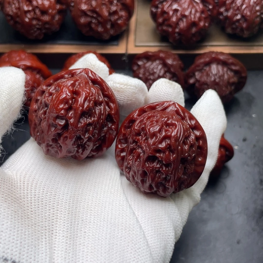 吊坠文玩核桃白狮子