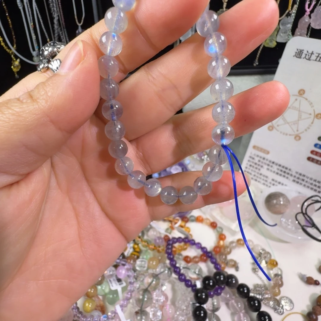 水晶未镶嵌手链拉长石