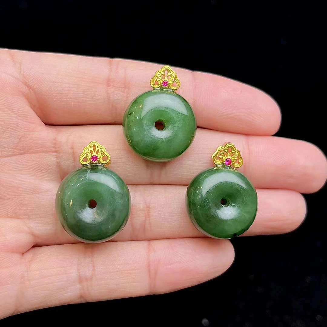 和田玉吊坠17mm（不带链/多样性发一件） A05-01