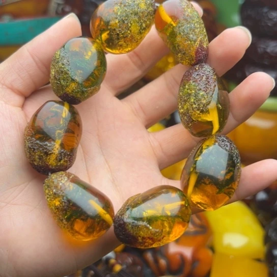 未镶嵌琥珀手串蜜蜡