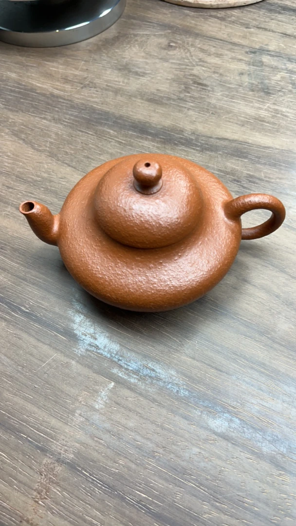 《梨形壶》黄龙山原矿早期大红粗砂料紫砂壶茶具泡茶壶水壶圆壶泥壶