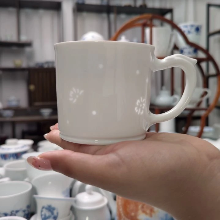 瓷丽丽花间白胎咖啡杯一个