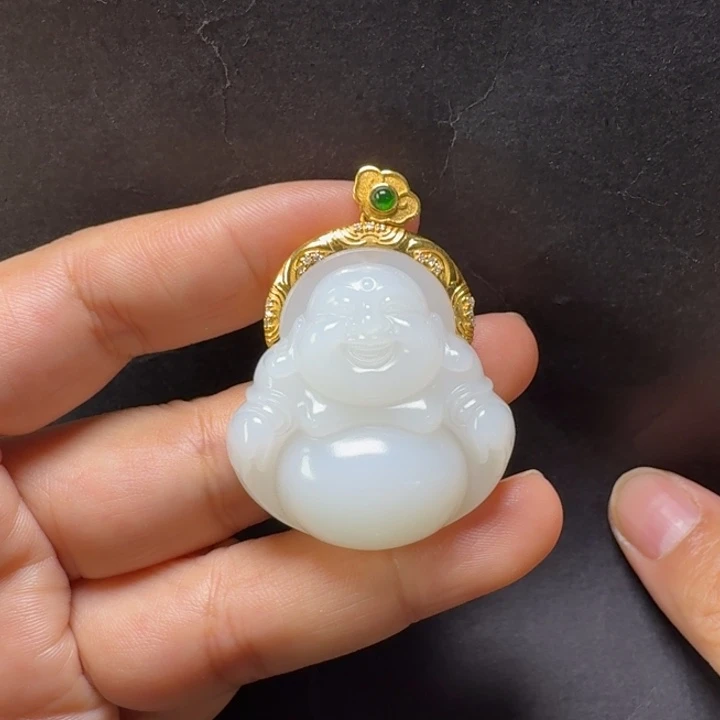 吊坠(不含链)未镶嵌和田玉（白玉）