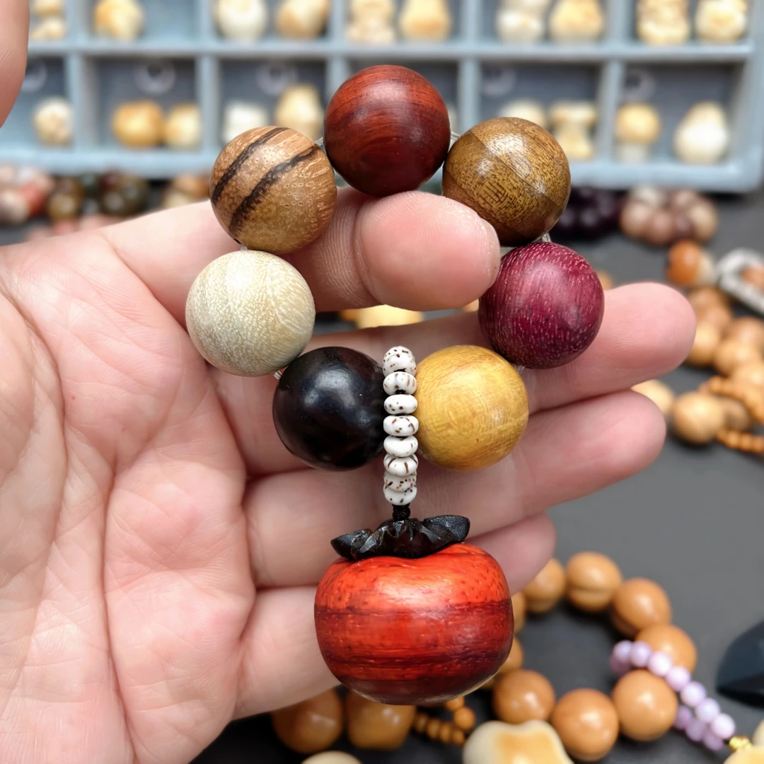 柿柿如意，多彩生活   天然木香多彩檀香木作手捻