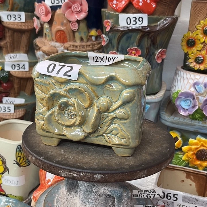 紫砂花盆粗陶材质多肉花盆