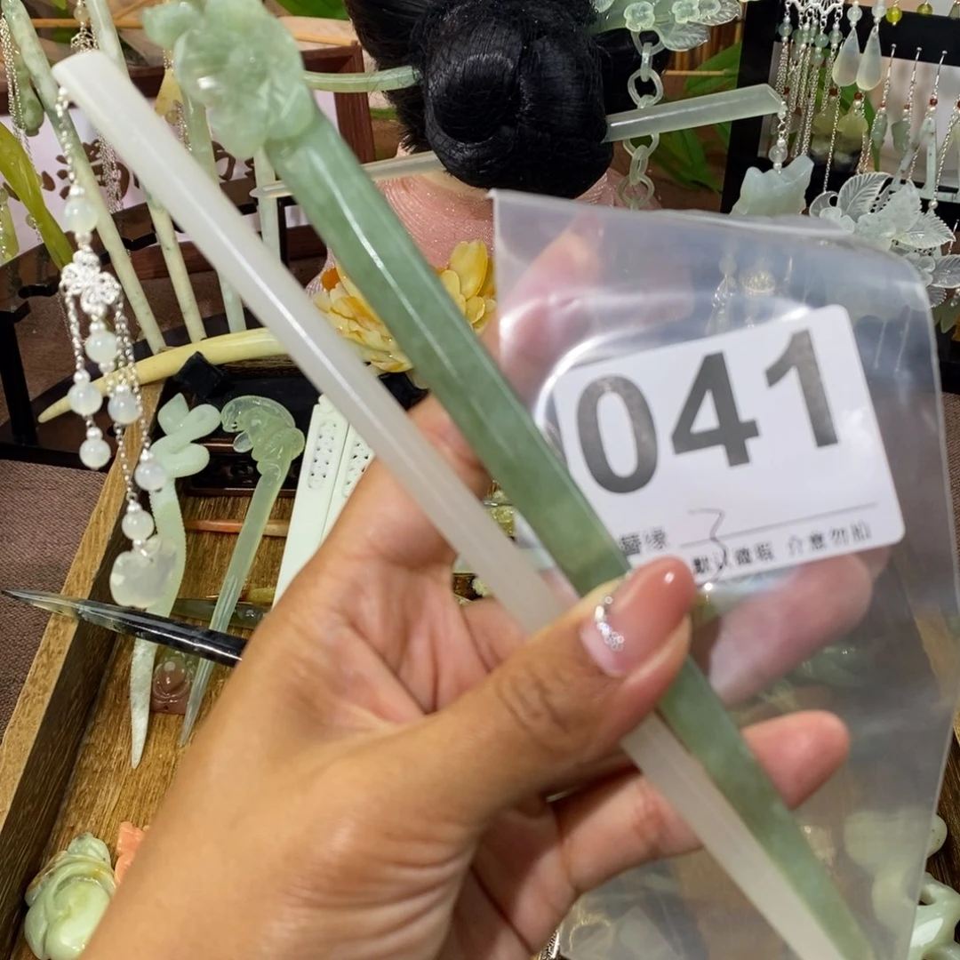 蛇纹石玉未镶嵌发饰你****光