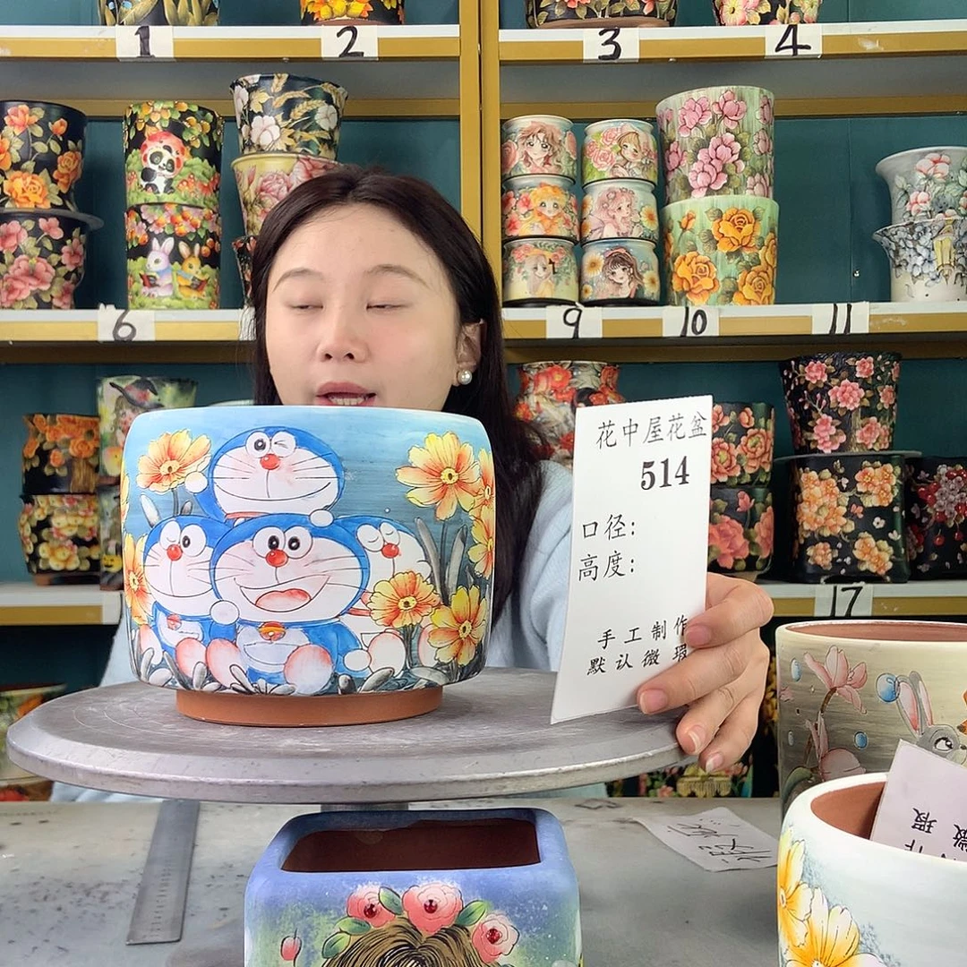 陶景德镇手工花盆514