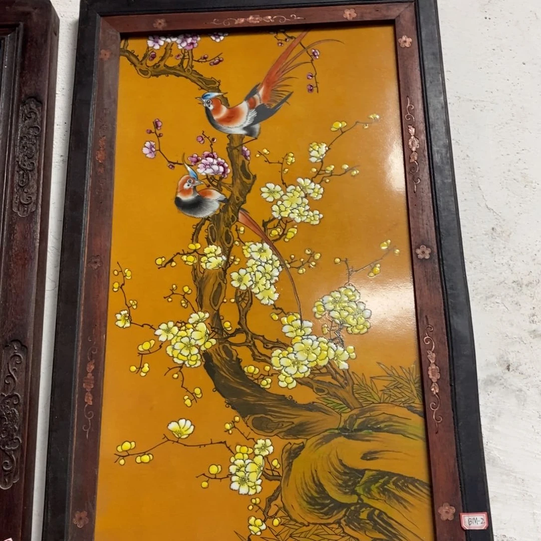 瓷片60*37*1景德镇瓷板画柴窑烧制