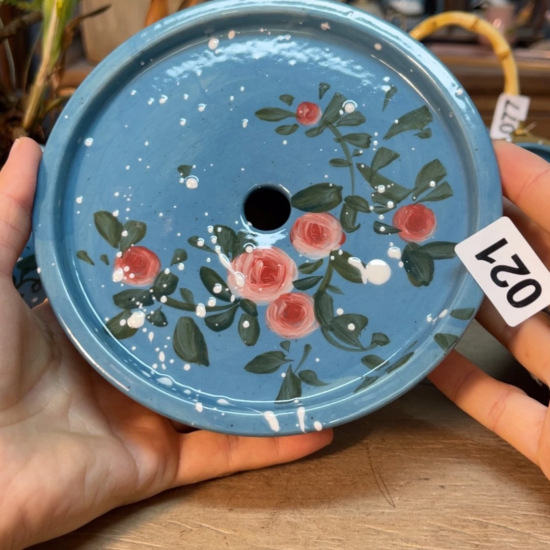 拖***马壶素浅陶瓷手工手绘