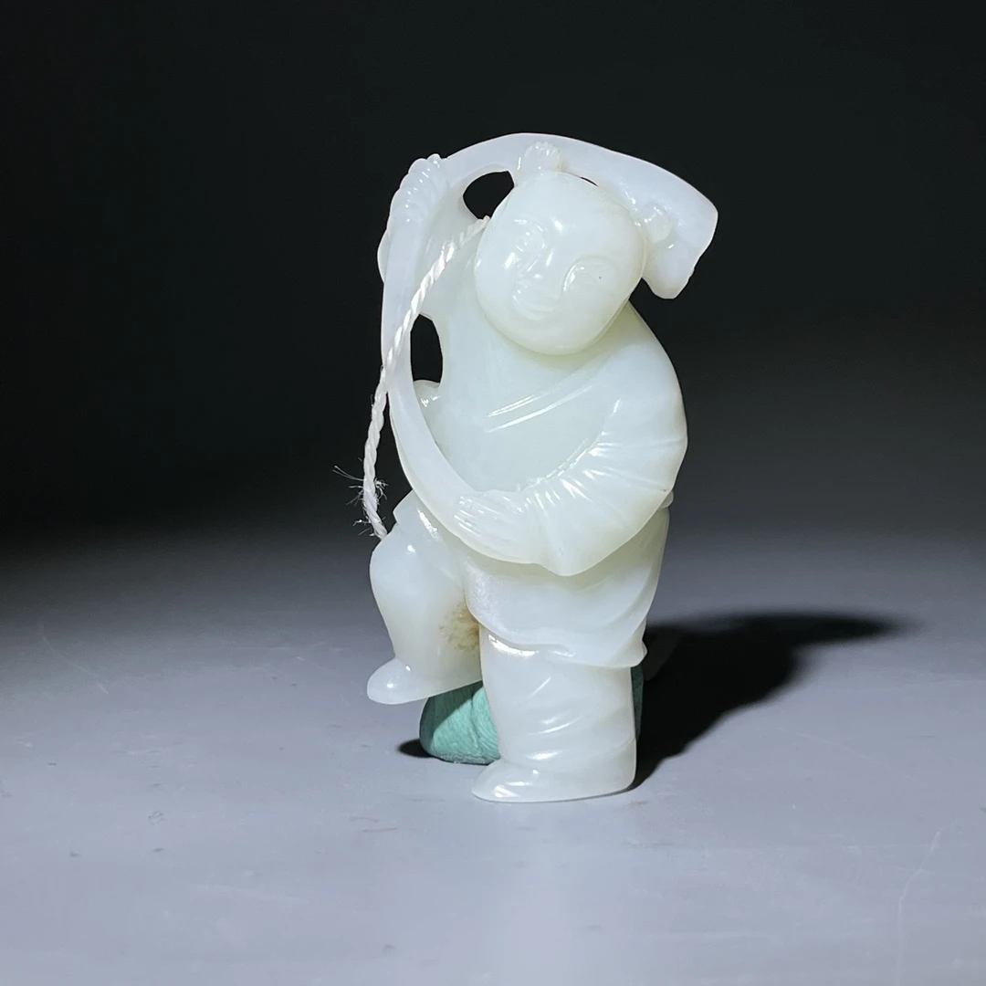 【清代】-和田玉童子摆件2506160044