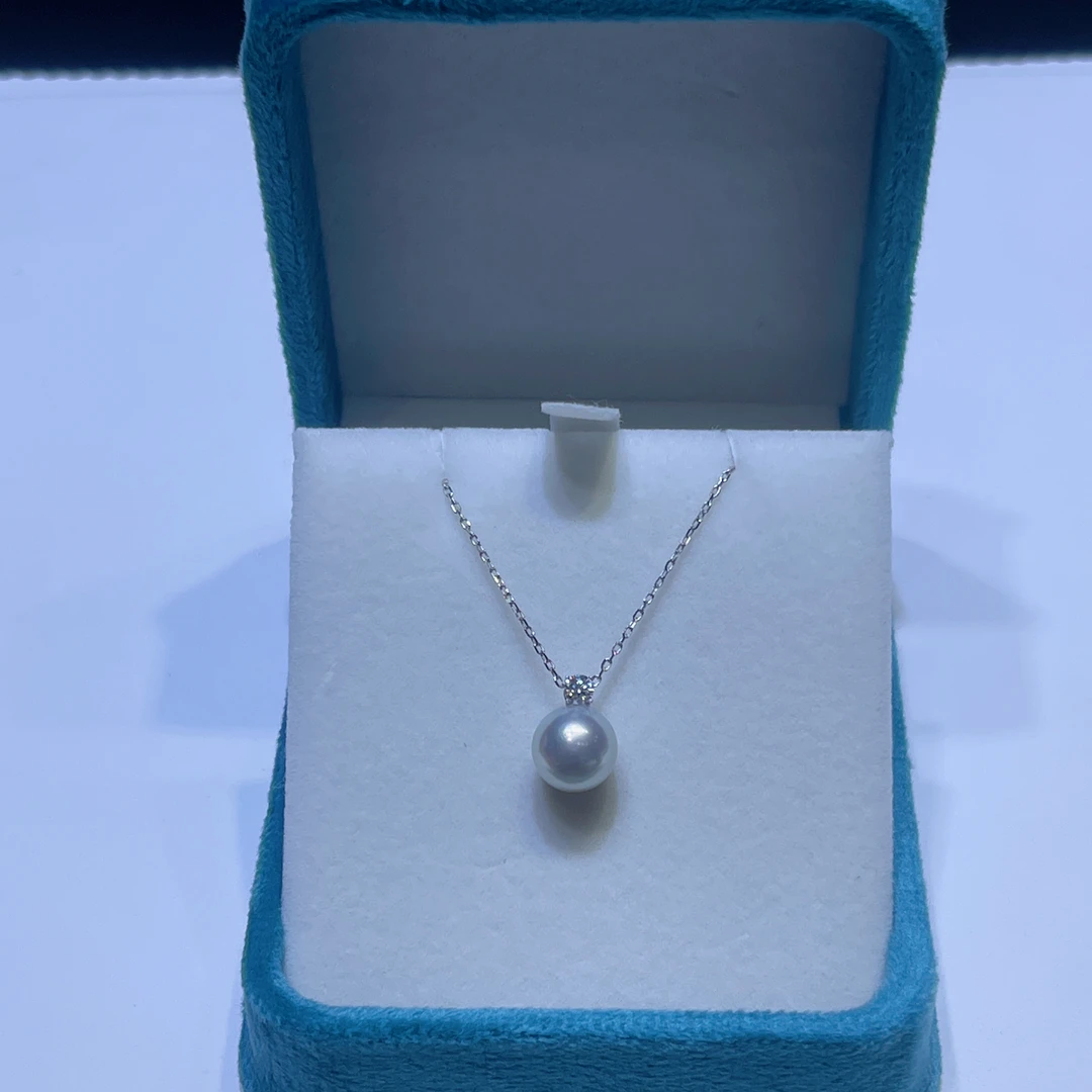 【LNDI】18K金海水珍珠真多麻王妃吊坠8-9MM赠银链