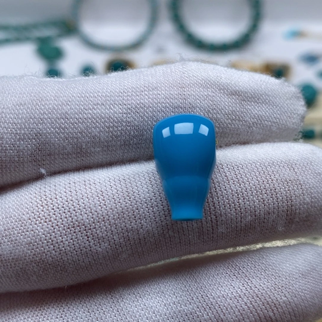 绿松石未镶嵌珠宝奇石三通9.5mm