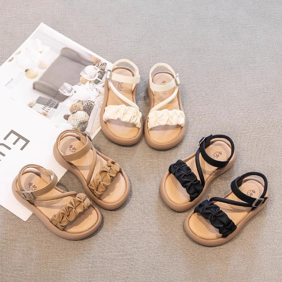 女童凉鞋夏季2025新款女孩夏鞋夏款罗马鞋儿童鞋子软底公主鞋大童