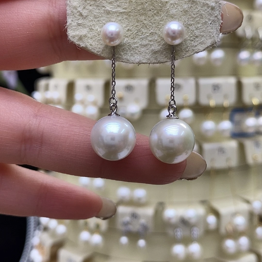 耳饰淡水珍珠银S925镶嵌