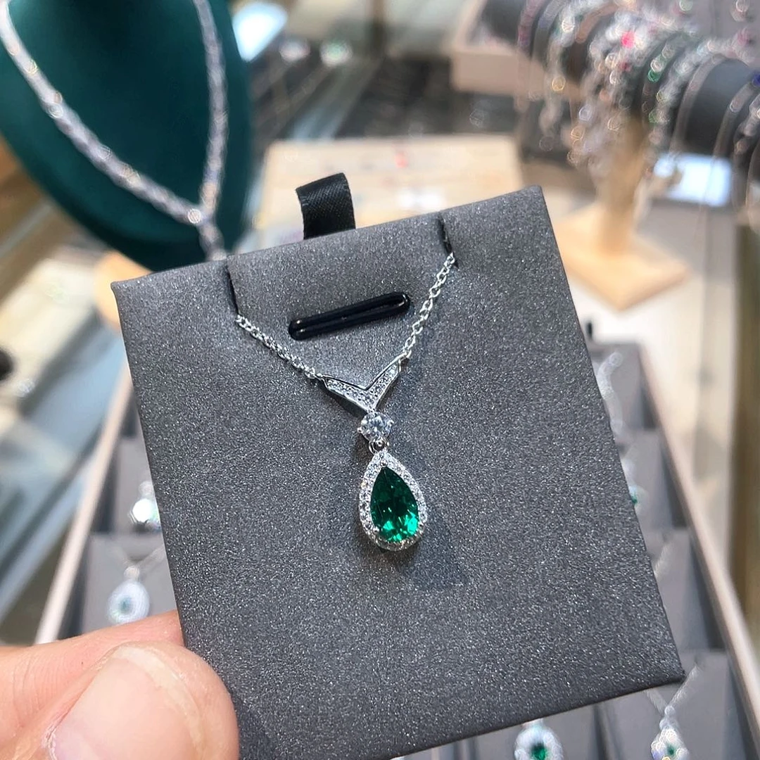 无925银培育宝石实心s925银镶嵌