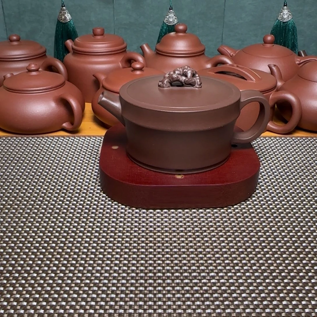 小***邹紫砂茶壶老紫泥汉瓦壶169ml