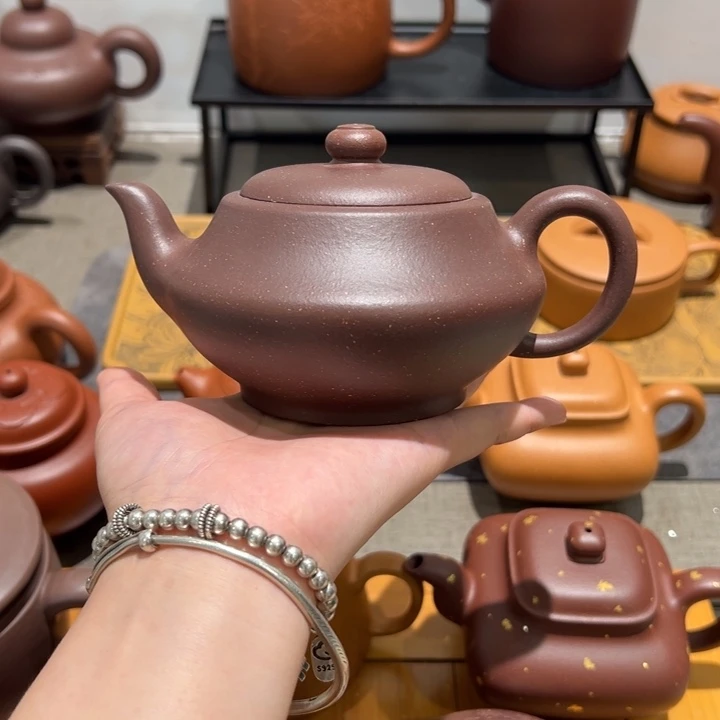 茶壶紫砂宜兴紫砂壶紫玉金砂