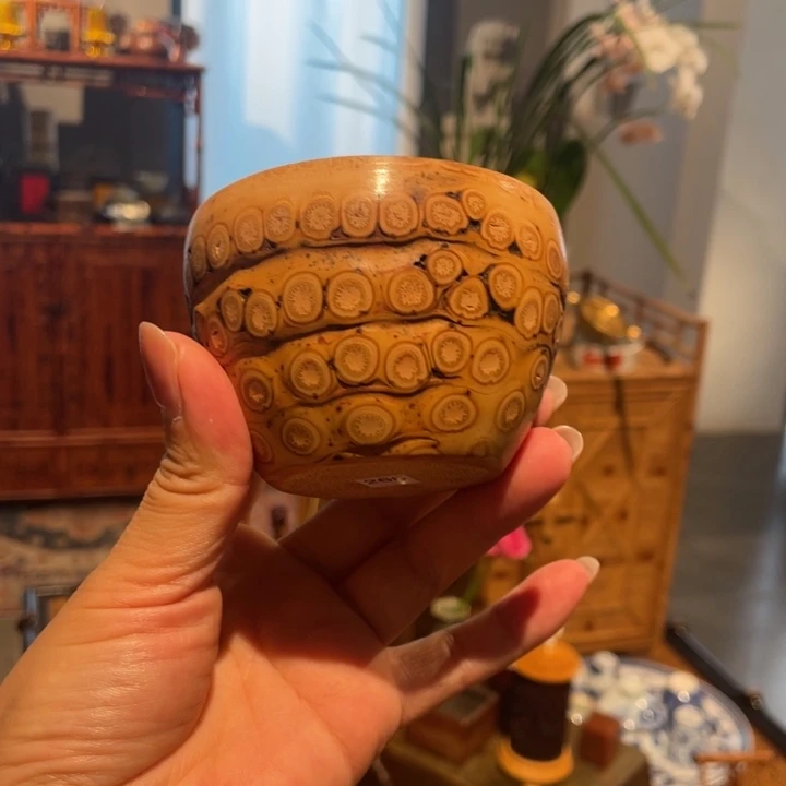 紫砂石头老竹根主人杯
