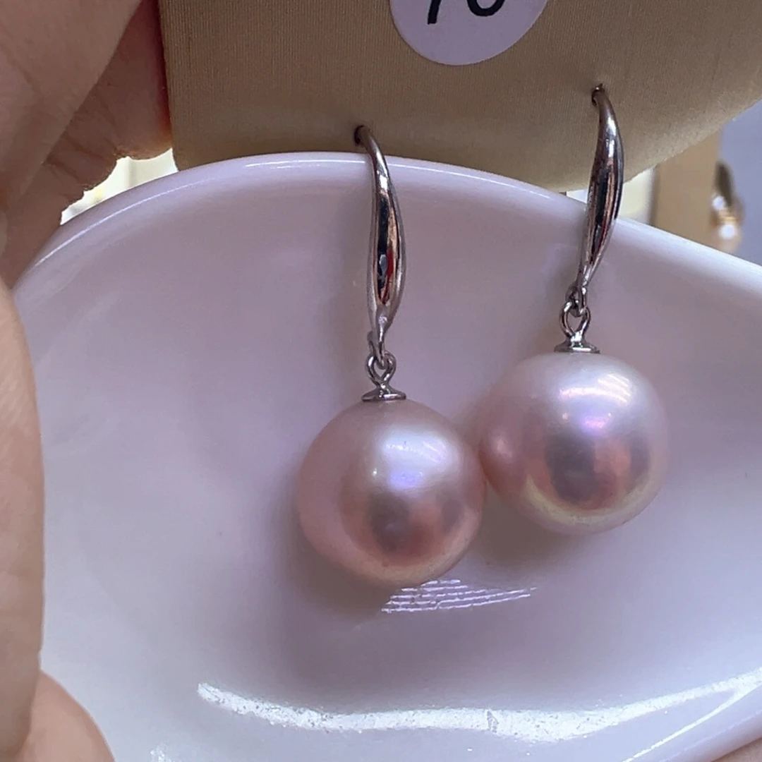 银S925镶嵌淡水珍珠耳饰