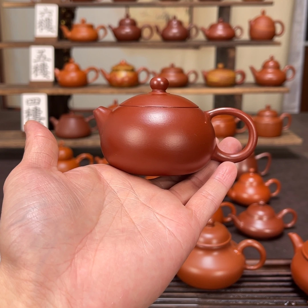 莉***丽茶壶紫砂朱泥西施110cc
