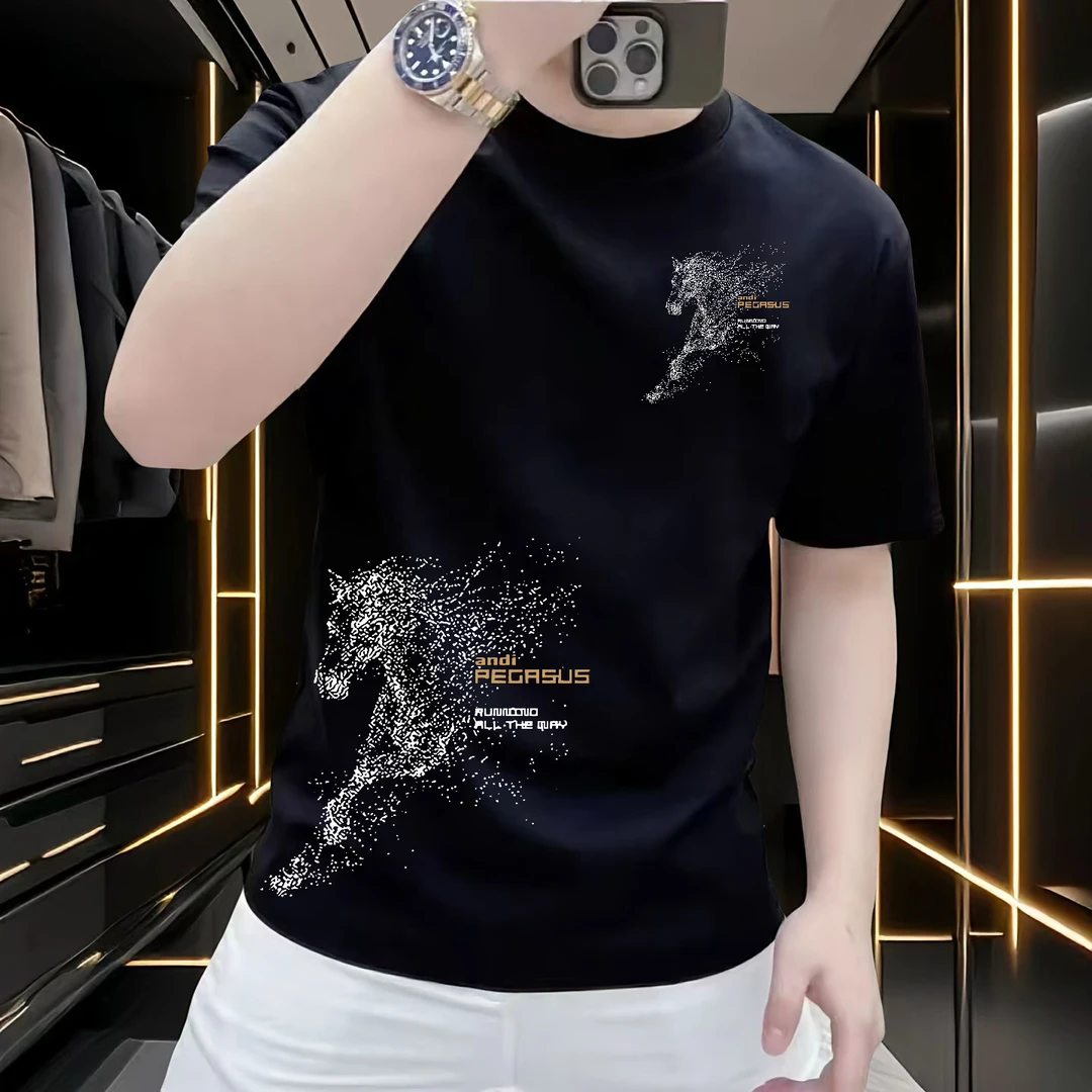 潮牌男士纯棉短袖t恤男圆领上衣卡通印花美式高街潮流休闲ins夏季