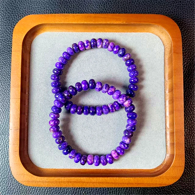 南非料蓝紫玉化算盘珠5*8M手串s451多样性发一