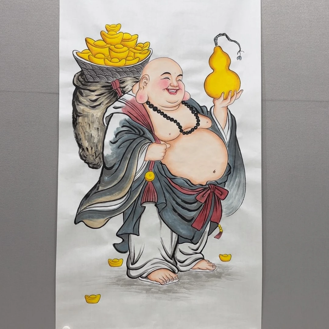 国画精品四尺竖幅人物图贾敏