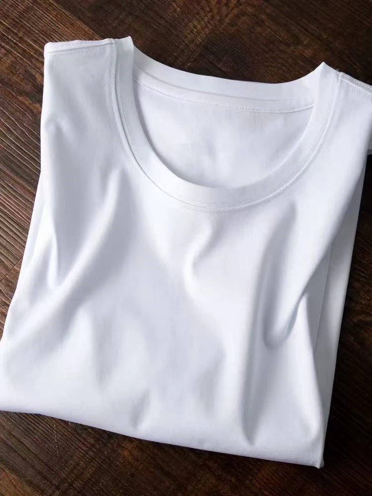 男款重磅纯色短袖T恤打底衫白色体桖内搭纯黑上衣男士半袖t恤