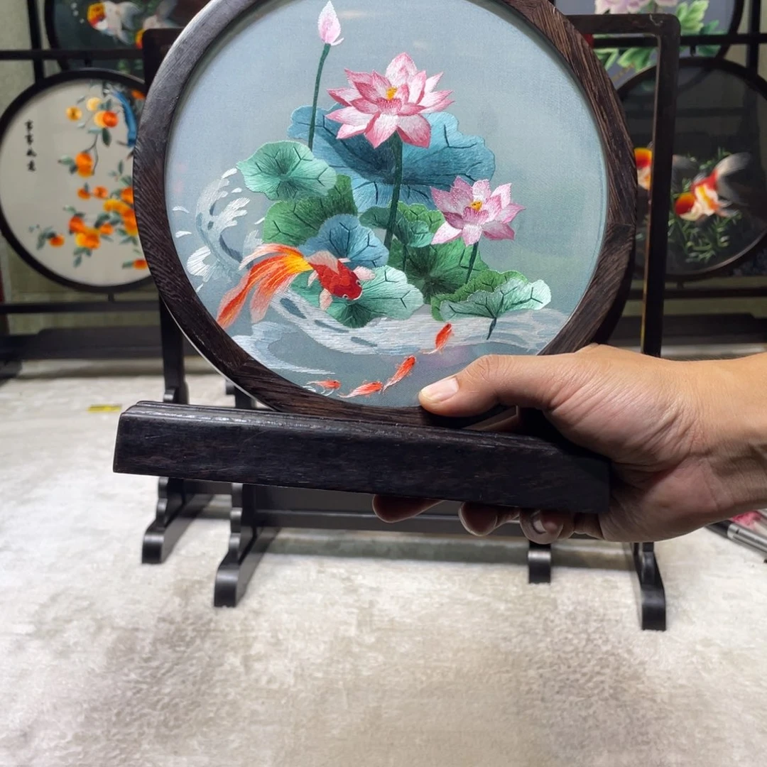 刺绣非遗传承刺绣摆件