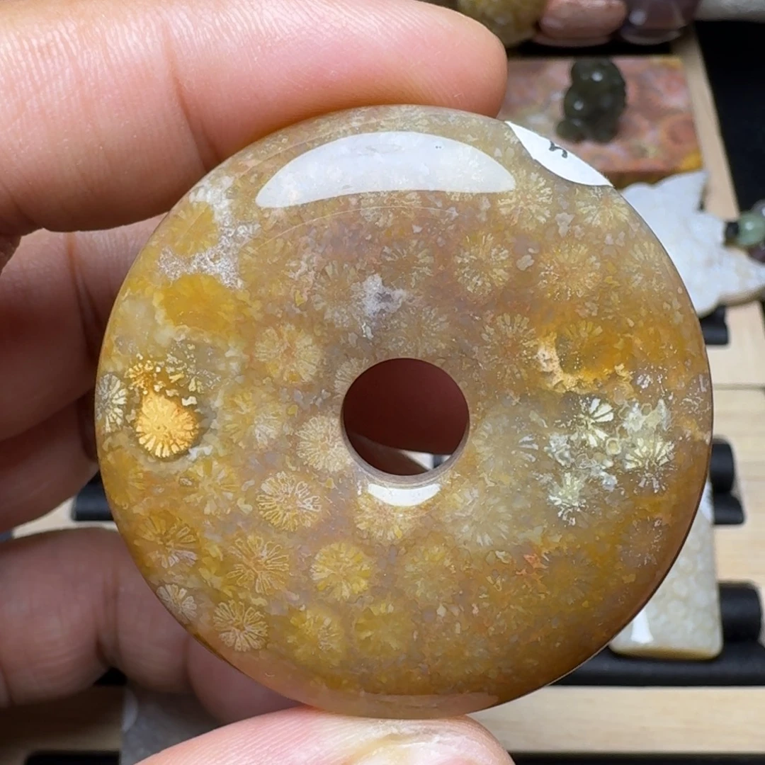 未镶嵌纯天然色有机玉石保真色硅化玉
