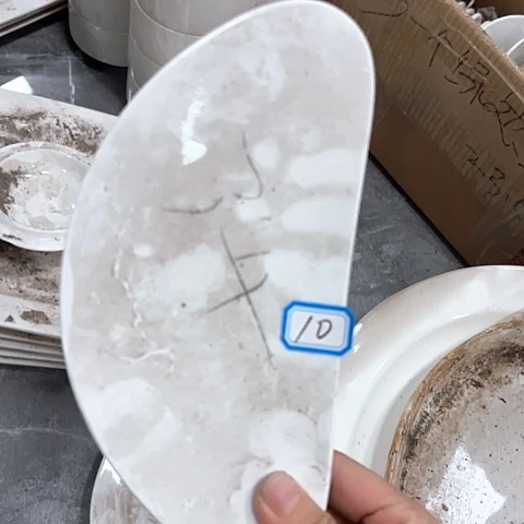 瓷片国营厂库存微瑕20.5厘米10