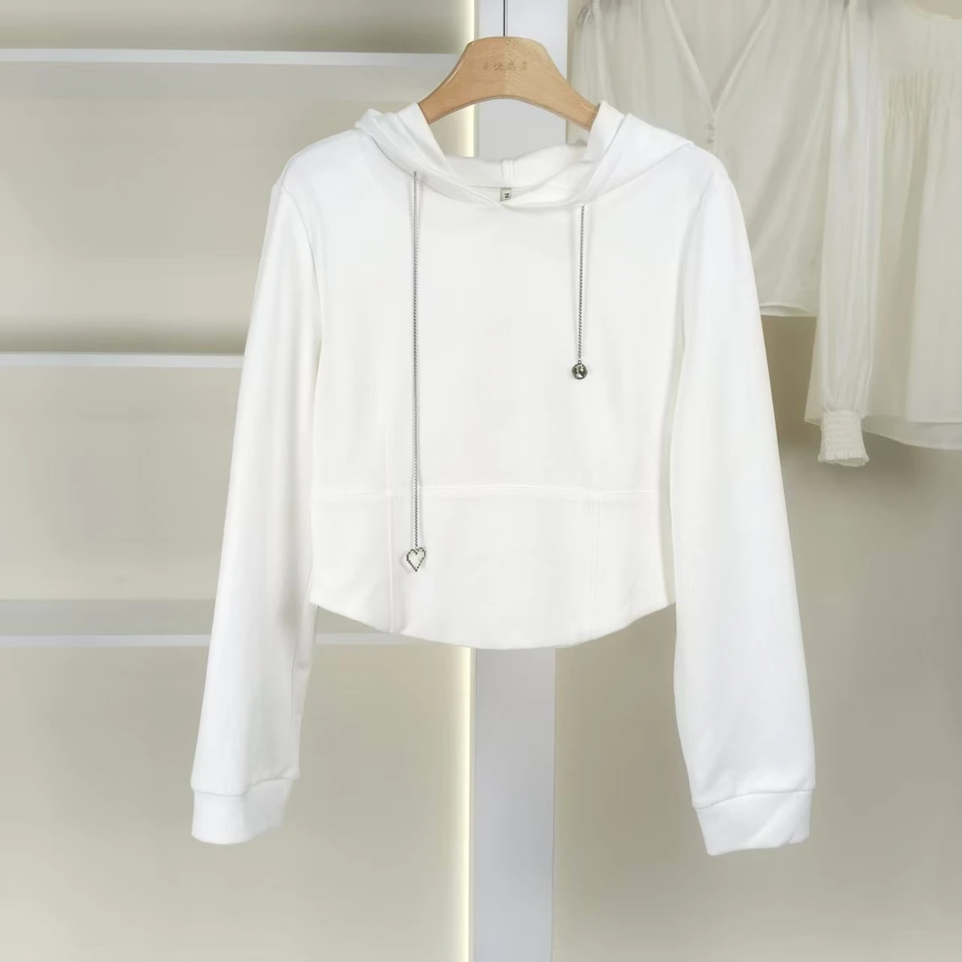 麦迪尚品 一路童行【诗M】30918171连帽短卫衣春秋女装专柜正品