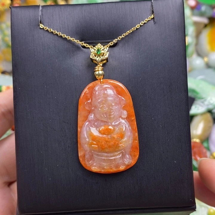 翡翠未镶嵌吊坠(赠链)