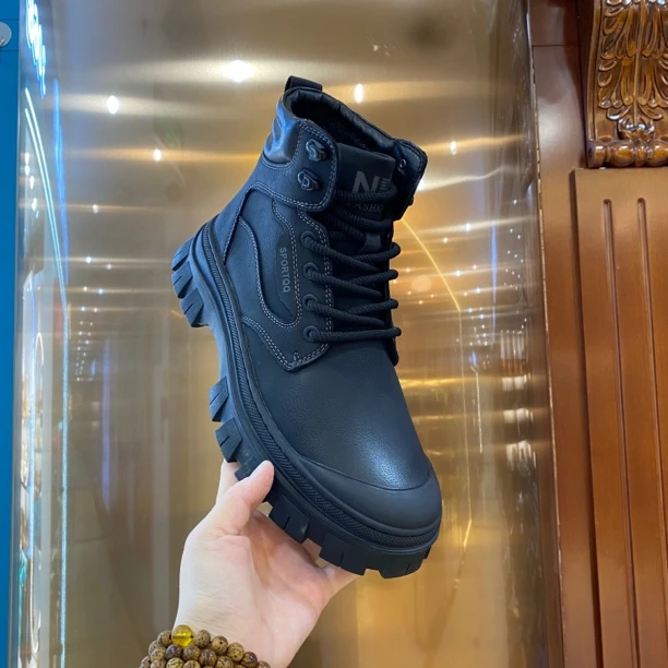 55119冬季加绒 男款时尚休闲大棉马丁靴 厚底防滑耐磨